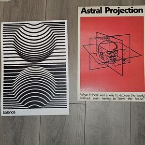 Balance & Astral Projection Art Prints - Black and Red Wall Art